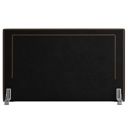 Cabeceira Cama Box Casal King 195cm Mali P02 Veludo Preto - 4 Cabeceira Cama Box Casal King 195cm Mali P02 Veludo Preto - 4