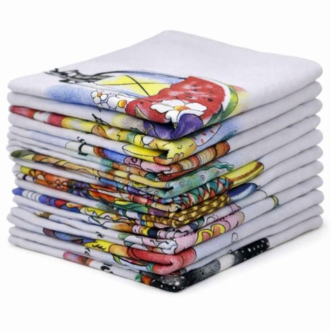 Kit Pano de Prato Copa Sacaria 95% Algodão 45CMX71CM 09 Peças Branco Off-White Lomaer