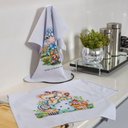 Ver imagem 3 de Kit Pano de Prato Copa Sacaria 95% Algodão 45CMX71CM 09 Peças Branco Off-White Lomaer