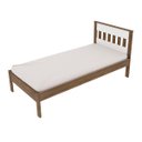 Ver imagem 3 de Cama Solteiro com Detalhe na Cabeceira Suporta até 130 Kg: Nogal com Branco