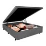 Cama Box Baú Viúvo 128x188x42cm Suede Cinza com Pistão a Gás - 2