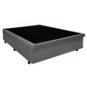 Cama Box Baú Viúvo 128x188x42cm Suede Cinza com Pistão a Gás - 3