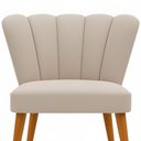 Ver imagem 4 de Cadeira Decorativa para Penteadeira Quarto Mesa de Jantar Liz Bege