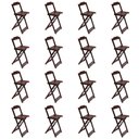 Ver imagem 2 de Kit 4 Jogos De Mesa Bistrô De Madeira Com 4 Cadeiras Dobravel Imbuia - Marrom