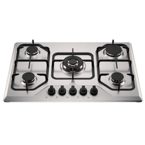 Cooktop À Gás Electrolux 5 Bocas Ke5xc Multi Chama Mesa Inox Bivolt