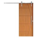 Ver imagem 2 de Porta Correr 6 Trilhos Soft Aparente Puxador Tubo 60cm 72x210cm Belíssima Rodam Abertura Esquerda Branco