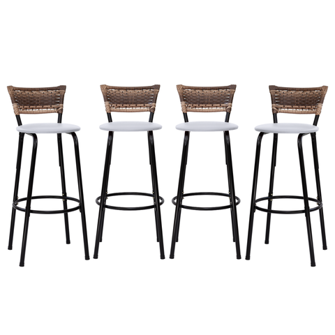 Kit 4 Bancos para Bancada Banqueta Alta Cappuccino Balcão Cozinha Bistrô Área Gourmet Churrasqueira