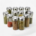 Ver imagem 3 de Conjunto Porta Temperos com Suporte Inox e 12 Potes de Vidro
