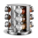 Ver imagem 1 de Conjunto Porta Temperos com Suporte Inox e 12 Potes de Vidro
