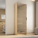 Ver imagem 1 de Sapateira Vertical Porta Reflecta 0,66m x 1,87m com Iluminação em LED 100% MDF Cor:Olmo
