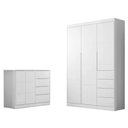 Ver imagem 2 de Guarda Roupa e Cômoda Infantil Eloá Branco Phoenix Baby