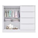 Ver imagem 6 de Guarda Roupa e Cômoda Infantil Eloá Branco Phoenix Baby