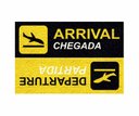 Ver imagem 1 de Tapete Para Porta de Apartamento Viajante, Departure 60x40cm Amarelo