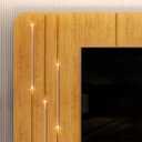 Ver imagem 3 de Painel Mdf Avatar para Tv até 75 Led Dourado Detalhe Chanfrado Mel G18 - Gran Belo
