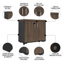 Ver imagem 6 de Conjunto Escritório Home Office 3 Peças Mesa em U Corp A06 Charuto/preto - Mpozenato