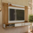 Ver imagem 1 de Painel Suspenso Denver Detalhes Ripado para Tv's até 70 Polegadas Off White/nature - Peternella