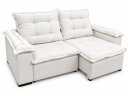 Ver imagem 1 de Conj Estofado Slim 2,25 Luxo (Linho Bege Claro)