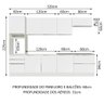 Armário de Cozinha Planejada 320cm Branco Branco Veludo Lux Madesa 04 - 4