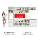 Ver imagem 6 de Armário de Cozinha Planejada 320cm Branco Branco Veludo Lux Madesa 04