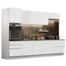 Armário de Cozinha Planejada 320cm Branco Branco Veludo Lux Madesa 04 - 3