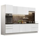 Ver imagem 3 de Armário de Cozinha Planejada 320cm Branco Branco Veludo Lux Madesa 04