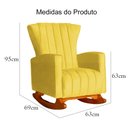 Ver imagem 5 de Poltrona Decorativa Melinda Balanço Vovo Suede Amarelo - Fm
