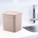 Ver imagem 3 de Conjunto Escorredor de Louça Pratos e Lixeira 2,5l OU para Pia ou Bancada Bege