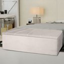 Ver imagem 1 de Calçadeira Baú Berlim King 195 Cm Suede Bege Claro - MV Estofados Shop