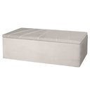Ver imagem 2 de Calçadeira Baú Berlim King 195 Cm Suede Bege Claro - MV Estofados Shop
