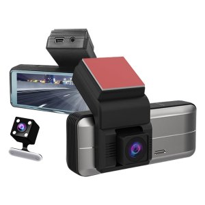 Camera Veicular Duo Automotiva Wifi Lente Dupla Alta Definição Cartao de Memoria Visor Gravador Moto