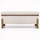 Ver imagem 5 de Puff Recamier Baú Versallies 150 Cm para Sala Quarto Bouclé
