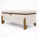 Ver imagem 2 de Puff Recamier Baú Versallies 150 Cm para Sala Quarto Bouclé