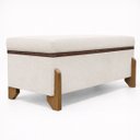 Ver imagem 4 de Puff Recamier Baú Versallies 150 Cm para Sala Quarto Bouclé