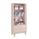 Ver imagem 3 de Guarda Roupa Infantil 2 Portas e 2 Gavetas Retrô Rosa Theo Madeira Natural