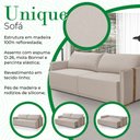 Ver imagem 3 de Sofá Cama Unique 1,92m Retrátil 2 Lugares em Linho sem Caixa Sala Compacta Moderna Premium - Bege