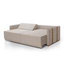 Ver imagem 4 de Sofá Cama Retrátil Reclinável 2 Lugares Unique em Linho Sala - 192 Cm