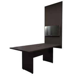 Conjunto Escritório Mesa de Reunião 1,80m Painel Tv Pre F5  - 3