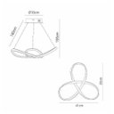 Ver imagem 2 de Pendente Nitrolux Lp-031n 41x39cm Niquel 24w 3000k