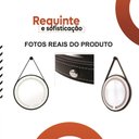 Ver imagem 7 de Espelho Redondo Adnet Iluminado 60cm Led 3000k Preto Alça Preta