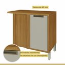 Ver imagem 4 de Balcão de Canto para Cozinha 1 Porta Imperatriz Nesher Móveis Freijó-off White