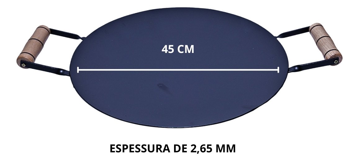 Fogareiro 5 Bocas e Disco de Arado 45 Cm sem Borda Garfo Pegador Adm Metais - 2