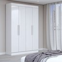 Ver imagem 1 de Guarda-roupa Solteiro Splendore 4 Portas 2 Gavetas 100% Mdf Branco - Panorama Móveis