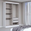 Ver imagem 6 de Guarda-roupa Solteiro Splendore 4 Portas 2 Gavetas 100% Mdf Branco - Panorama Móveis