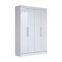 Ver imagem 3 de Guarda-roupa Solteiro Splendore 4 Portas 2 Gavetas 100% Mdf Branco - Panorama Móveis