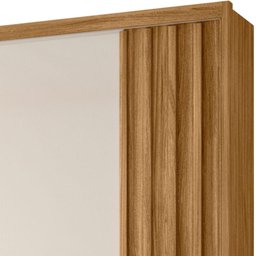 Guarda Roupa Casal Dhara Espelho 2 Portas de Correr Freijó Off White Moval - 3 Guarda Roupa Casal Dhara Espelho 2 Portas de Correr Freijó Off White Moval - 3