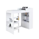 Ver imagem 2 de Cama Solteiro 193,5cm Balcão com Porta Estante e Prateleiras Cor:branco