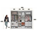 Ver imagem 2 de Guarda Roupa Casal Londres 3 Portas 6 Gavetas Neve com Nicho – Novo Horizonte