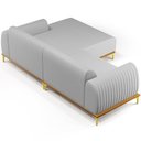 Ver imagem 7 de Sofá 4 Lugares com Chaise Direito Para Sala de Estar Molino 255cm D02 Linho Cinza C-315 - Lyam