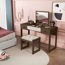 Ver imagem 4 de Pufe Banqueta Baixa Banco Estofado Mdf Luanda Quarto Luxo Fenix:legno