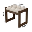 Ver imagem 2 de Pufe Banqueta Baixa Banco Estofado Mdf Luanda Quarto Luxo Fenix:legno